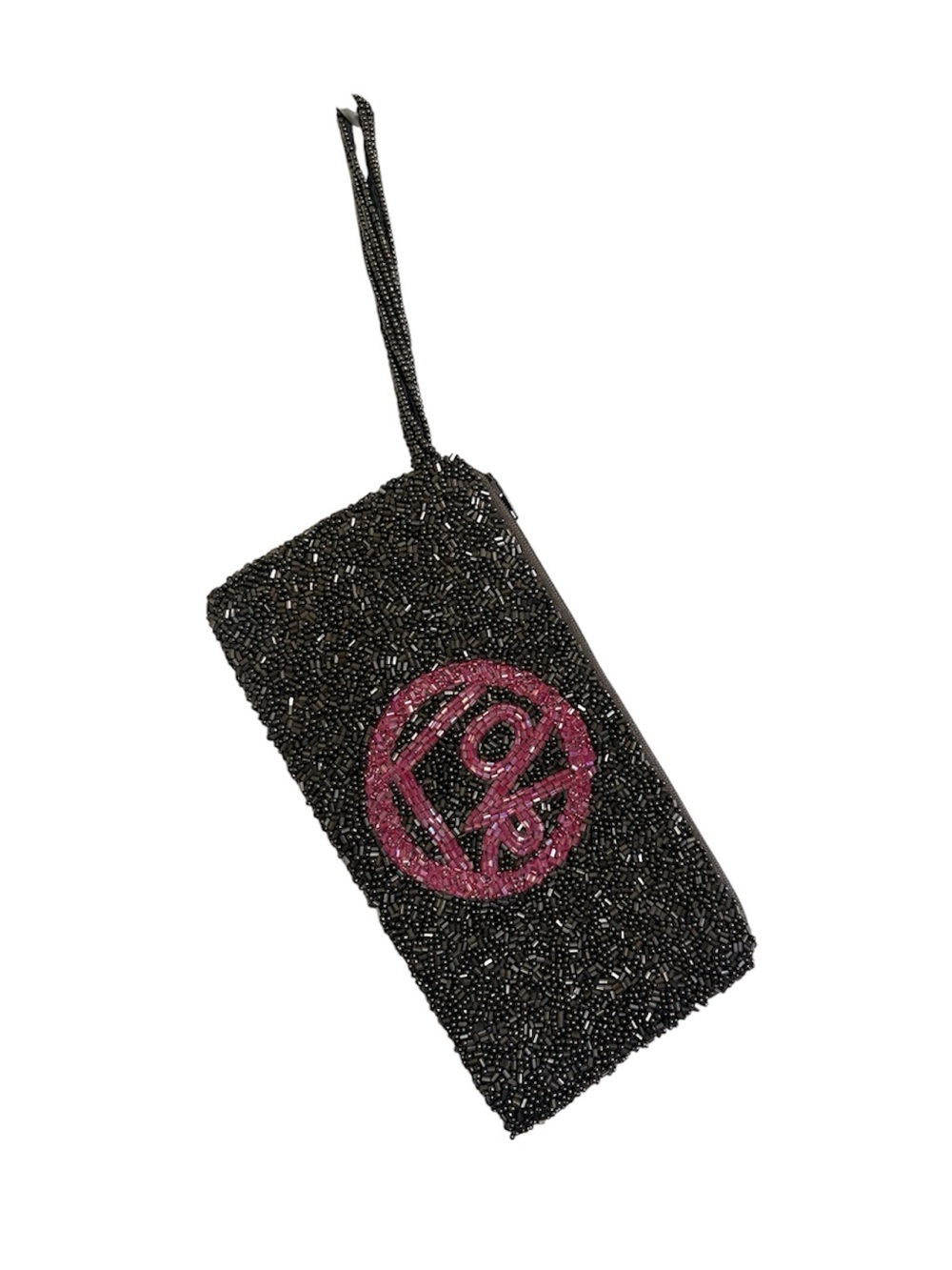 Moyna Beaded Wristlet Love Mini Bag Silver